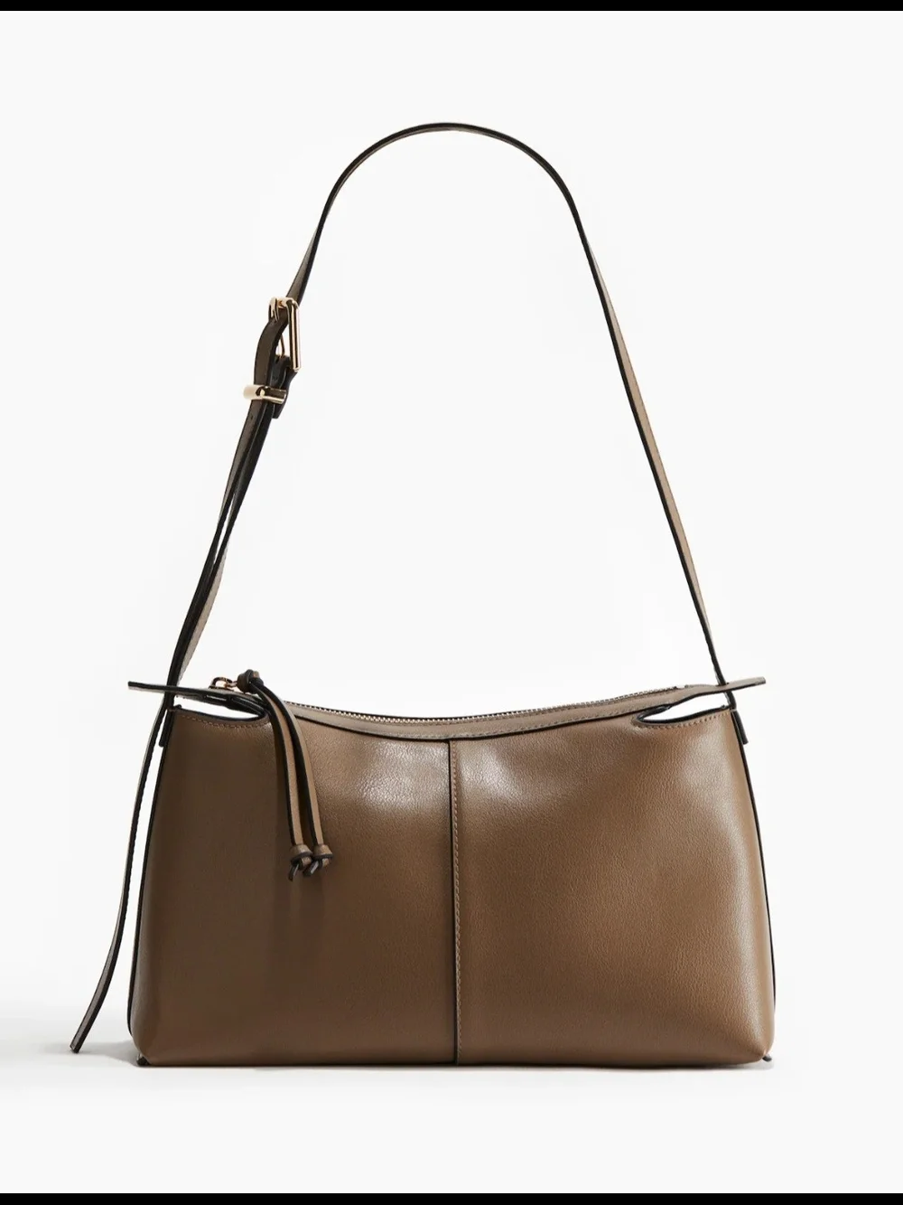 H&M Shoulder Bag Taupe with Dachshund Charm Included